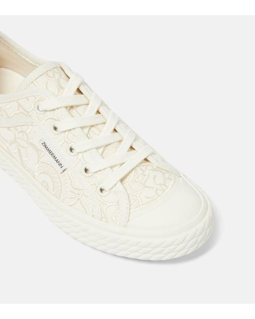 Zimmermann White Bestickte Sneakers Twist