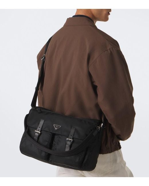 Prada Black Re-Nylon Shoulder Bag for men