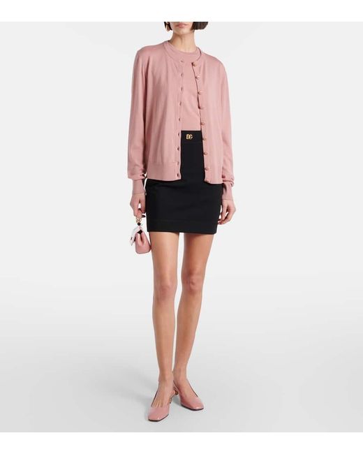 Dolce & Gabbana Black Logo Stretch Skirt