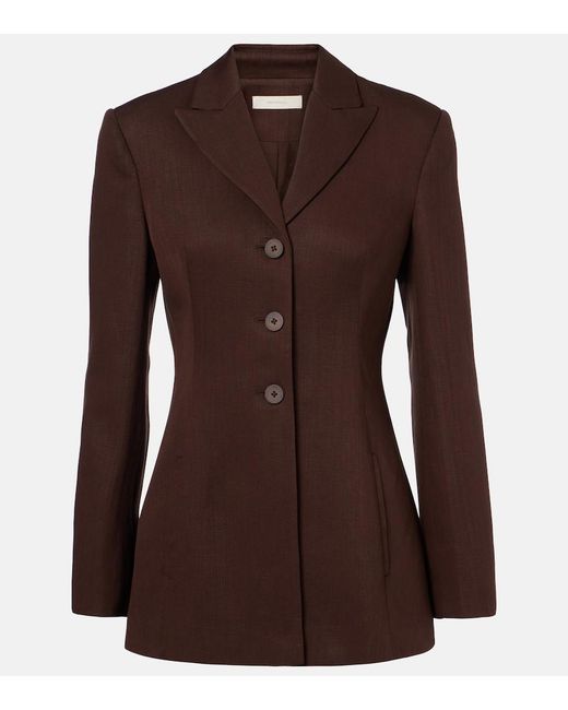 Faithfull The Brand Brown Deni Blazer