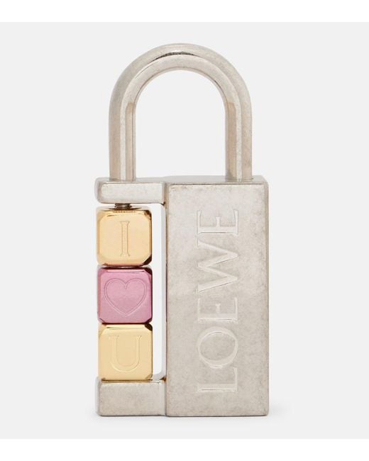 Ciondolo Da Borsa Padlock di Loewe in White