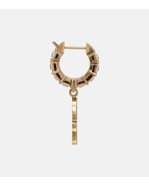 McQueen Metallic Crystal-Embellished Drop Earrings