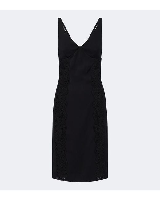 Stella McCartney Black Lace-Trimmed Minidress