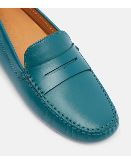 Tod's Blue Gommino Leather Driving Shoes