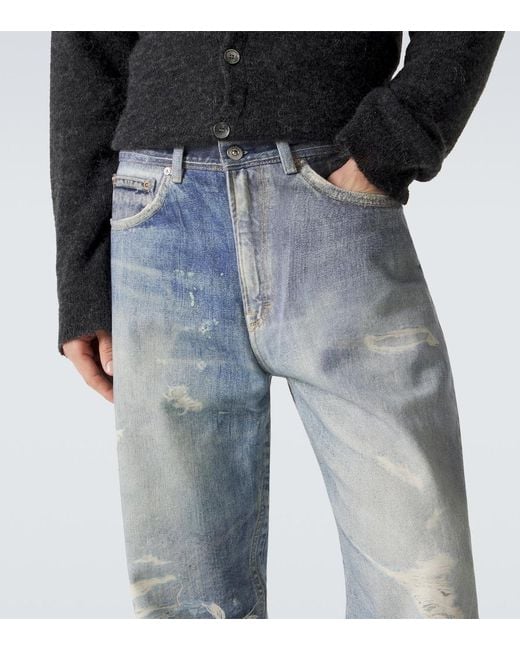 Our Legacy Blue Third Cut Trompe L'Oil Straight Jeans for men