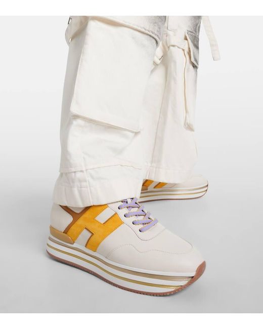 Sneakers Midi H222 in pelle di Hogan in White