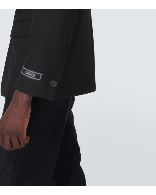 Versace Black Wool Blazer for men