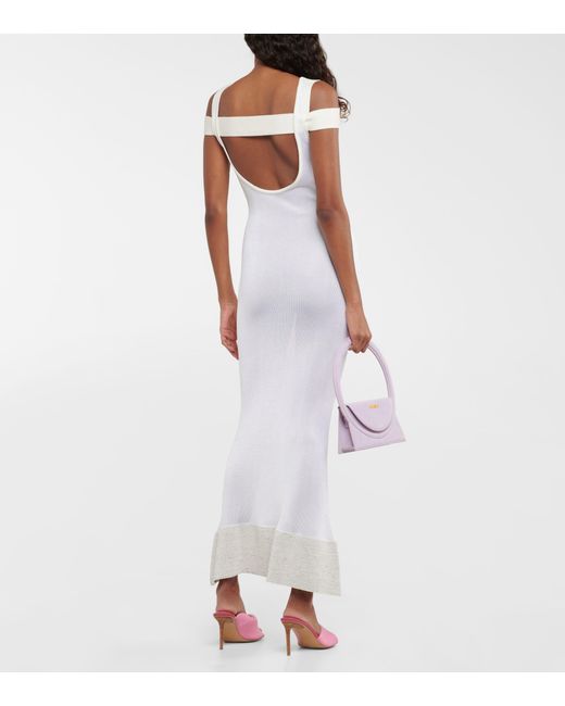 Jacquemus La Robe Camargue V-neck Gown in White | Lyst