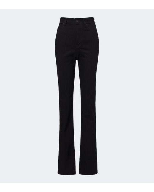 Balenciaga Black High-Rise Straight Jeans
