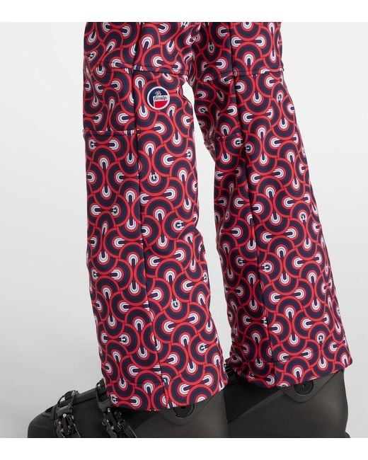 Fusalp Red Diana Printed Ski Pants