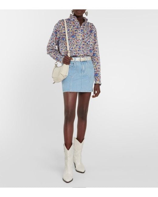 Isabel Marant Blue Vesna Denim Miniskirt
