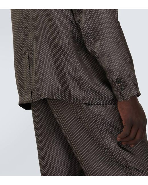 Chaqueta de traje en jacquard Giorgio Armani de hombre de color Gray
