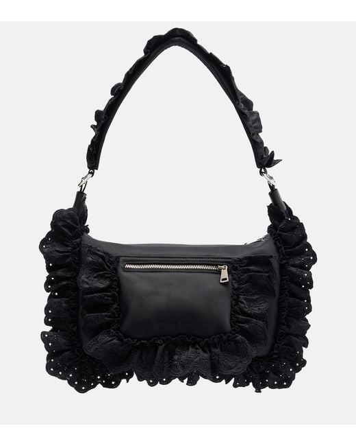 Simone Rocha Black Pillowcase Ruffled Shoulder Bag