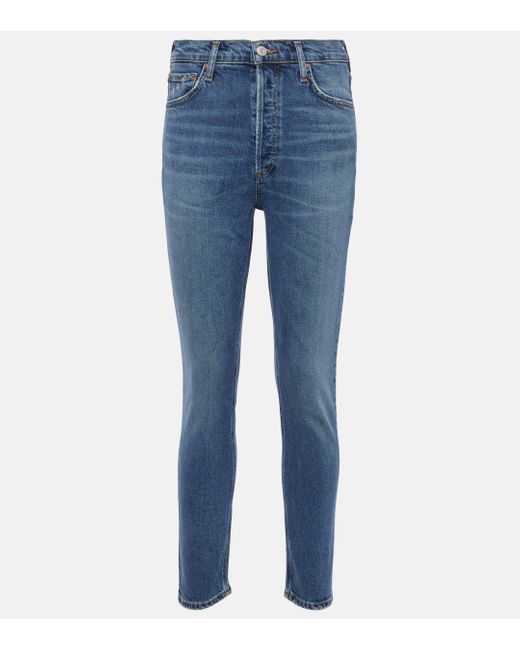 Agolde Blue Nico High-rise Skinny Jeans