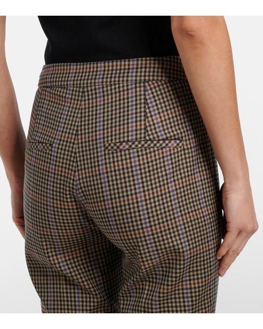 Veronica Beard Gray Arte Checked Slim Pants