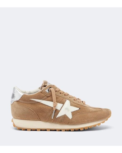 Golden Goose Deluxe Brand Natural Running Marathon Suede Sneakers