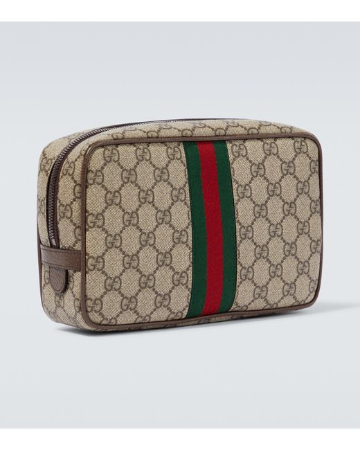 Gucci Savoy Canvas Toiletry Bag in Metallic for Men Lyst