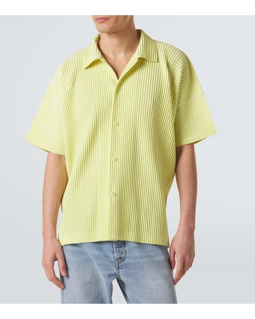 Homme Plissé Issey Miyake Yellow Monthly Colors: May Pleated Shirt for men