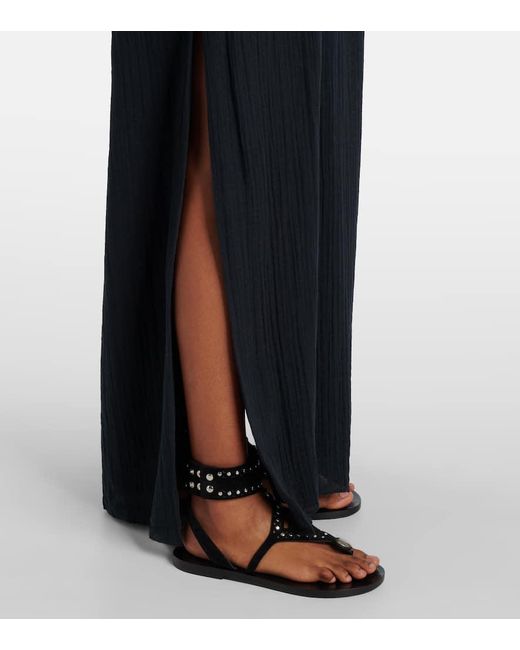 Isabel Marant Blue Joya Cutout Cotton Maxi Dress