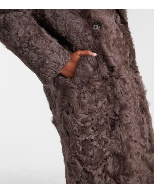 Brunello Cucinelli Brown Shearling Coat