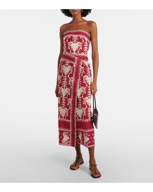 Robe Portefeuille Ancient Perou En Coton Johanna Ortiz en coloris Red