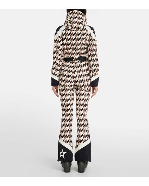 Perfect Moment White Allos Houndstooth Ski Suit