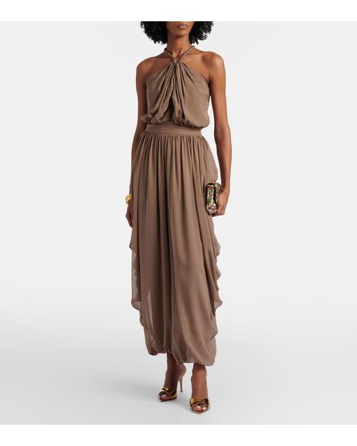 Gianvito Rossi Brown Elle Metallic Leather Mules