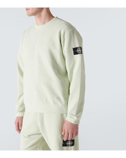 Stone Island Sweatshirt Tinto Terra aus Baumwoll-Jersey in Green für Herren