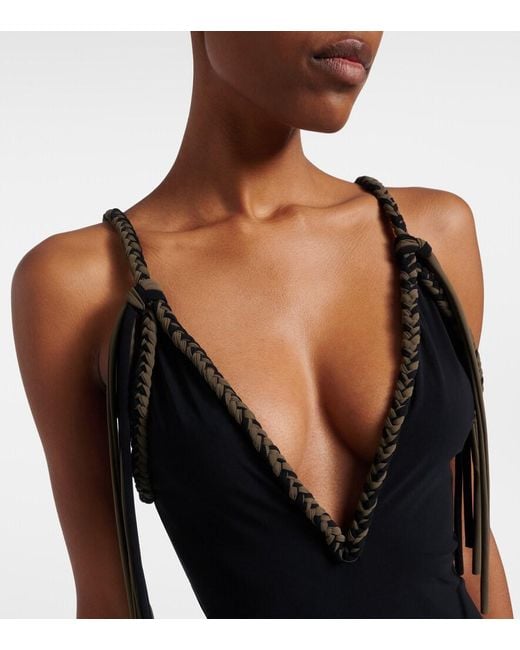 Bottega Veneta Black Knot-Detail Swimsuit