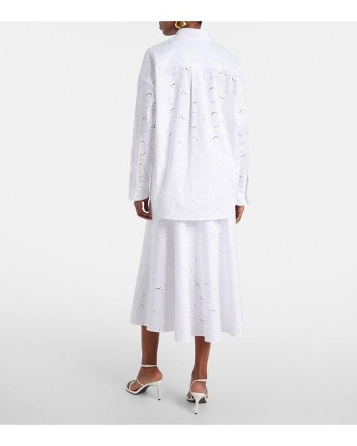 Dorothee Schumacher White Summer Blossom Broderie Anglaise Shirt