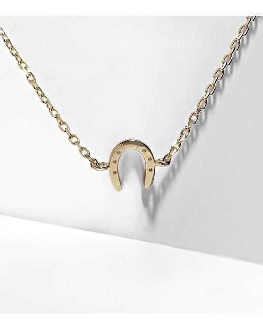 STONE AND STRAND Metallic Lucky Horseshoe 10Kt Bracelet
