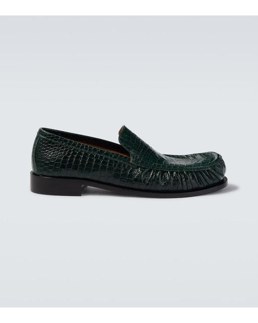 Dries Van Noten Black Leather Loafers for men