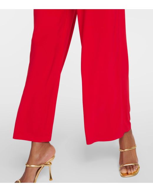 Norma Kamali Red Belted Jumpsuit