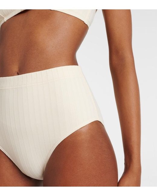 Slip Bikini Costa A Vita Alta di Eres in Natural