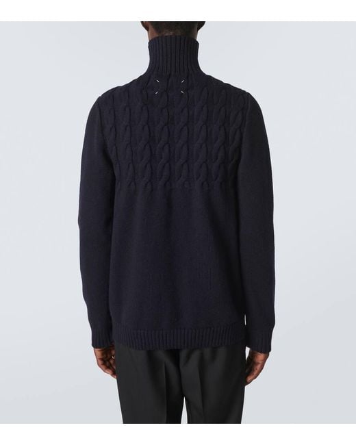 Maison Margiela Pullover Aus Wolle in Blue für Herren
