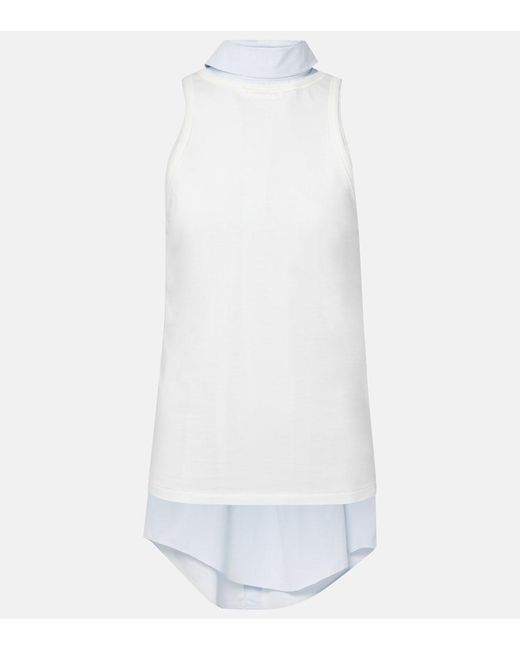 Maison Margiela White Convertible Cotton Top