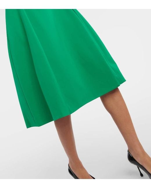 Dorothee Schumacher Green Off-Shoulder-Midikleid