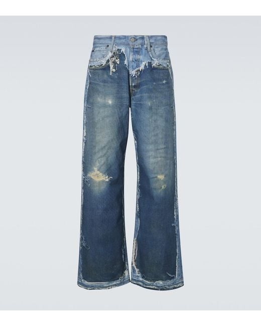 Acne Blue 1981 Trompe L'Oil Wide-Leg Jeans for men