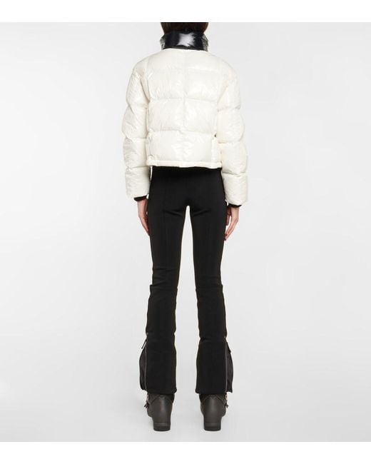 Perfect Moment White Nevada Quilted Glossed-Shell Down Ski Jacket