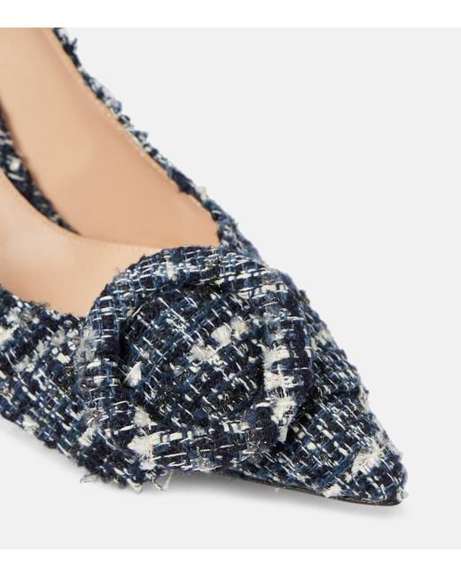 Gianvito Rossi Blue Boucle Pumps
