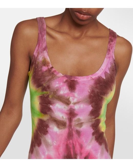 Gabriela Hearst Pink Graham Tie-Dye Cashmere Tank Top