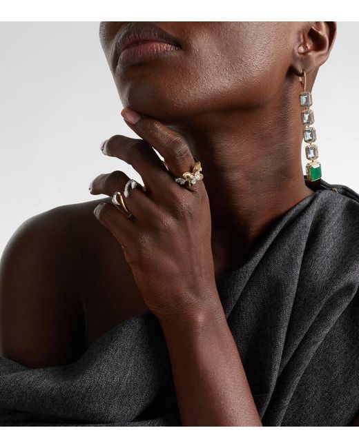 Anillo Golden Strada De Oro De 18 Ct Con Diamantes YEPREM de color Metallic