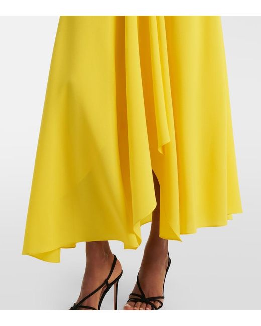 Roksanda Yellow Asha Crêpe Maxi Skirt