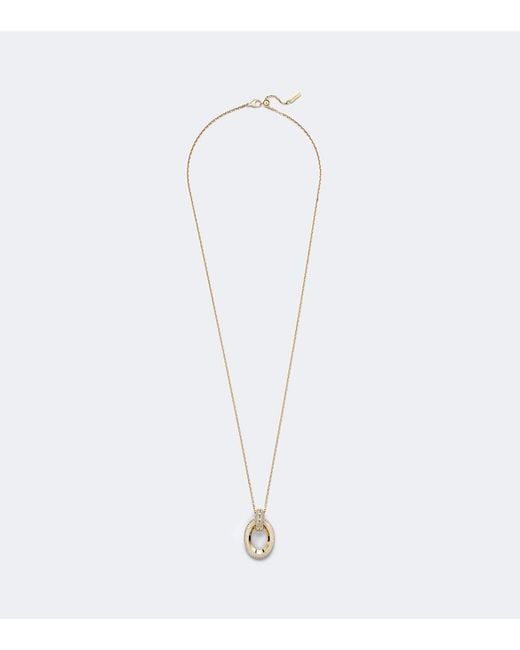 Messika White Groove 18Kt Pendant Necklace With Diamonds