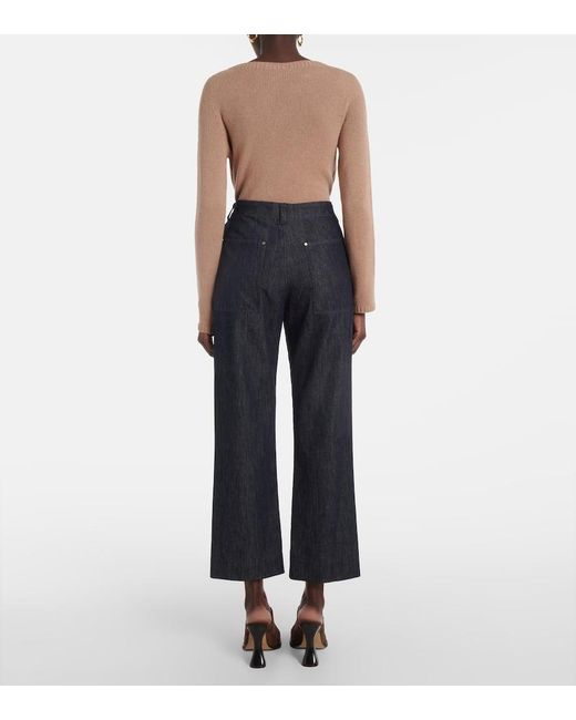 Jeans Rectos Terra De Tiro Alto Max Mara de color Blue