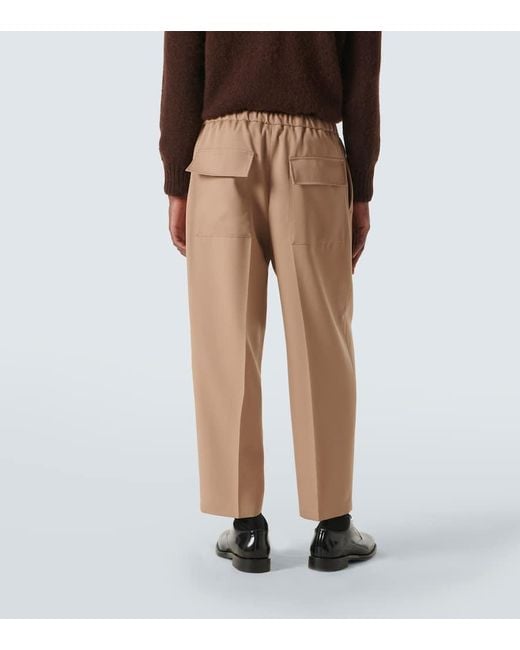Jil Sander Hose Aus Woll-Gabardine in Natural für Herren