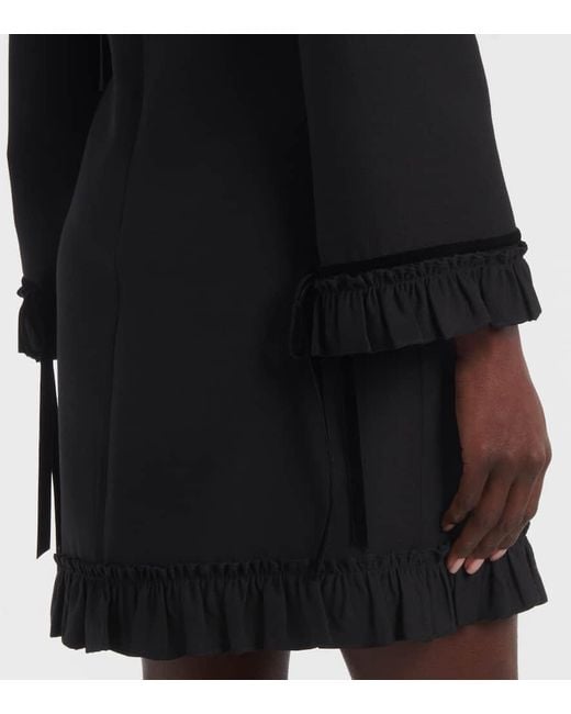 Valentino Black Minikleid Aus Crepe Couture