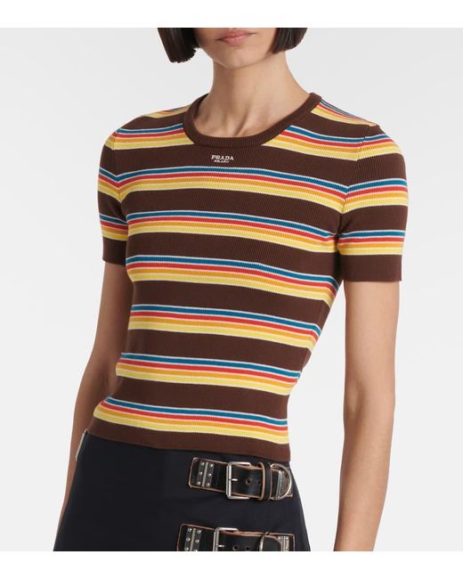 Prada Brown Pullover Aus Baumwolle