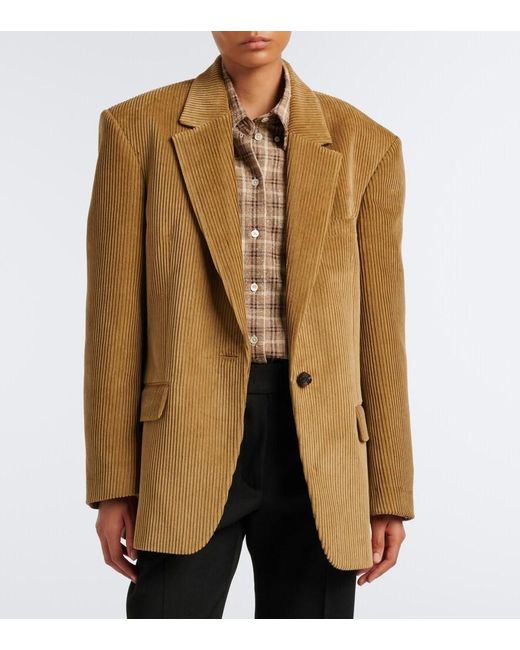 Rohe Green Oversized Cotton Corduroy Jacket