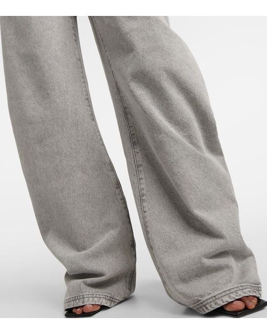 The Attico Gray Barrel Jeans Effie